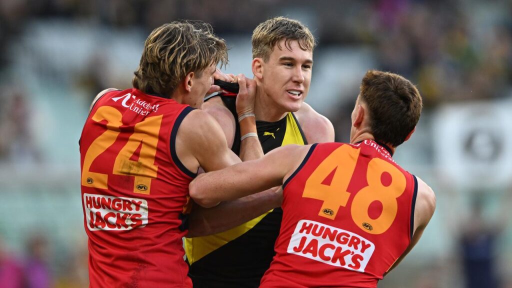 Tom Lynch’s exploits against the Suns have earned him a direct referral to the AFL tribunal.