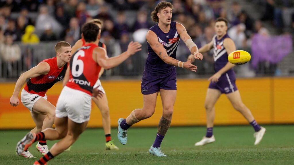 Luke Jackson (c) provided a masterclass as Fremantle defeated Essendon.
