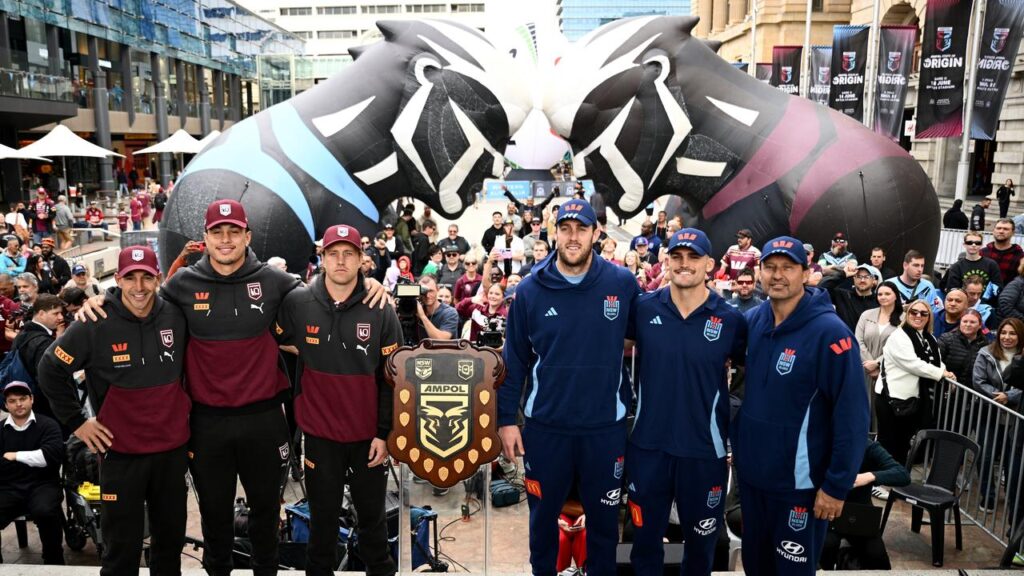 Maroons and Blues figures met the public in downtown Perth ahead of Origin II at Optus Stadium.
