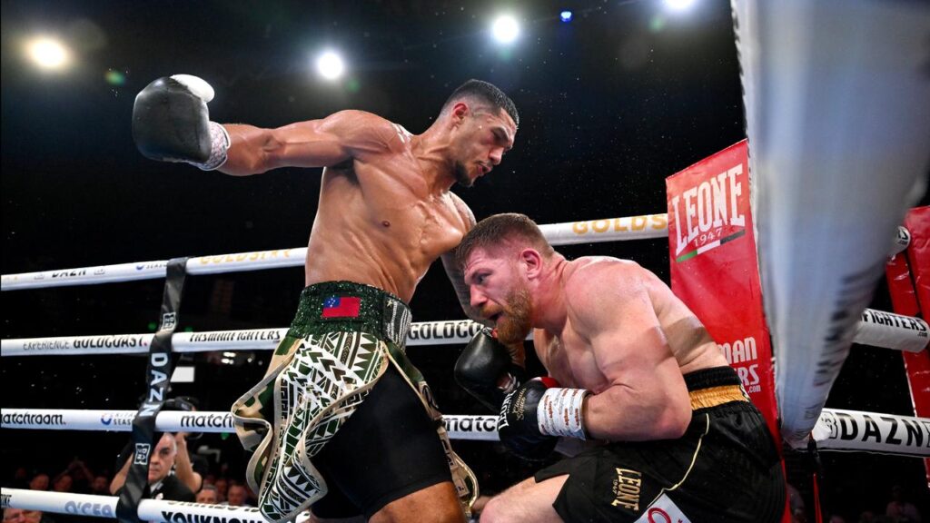 Jai Opetaia was too good for Claudio Squeo in their Gold Coast title fight.