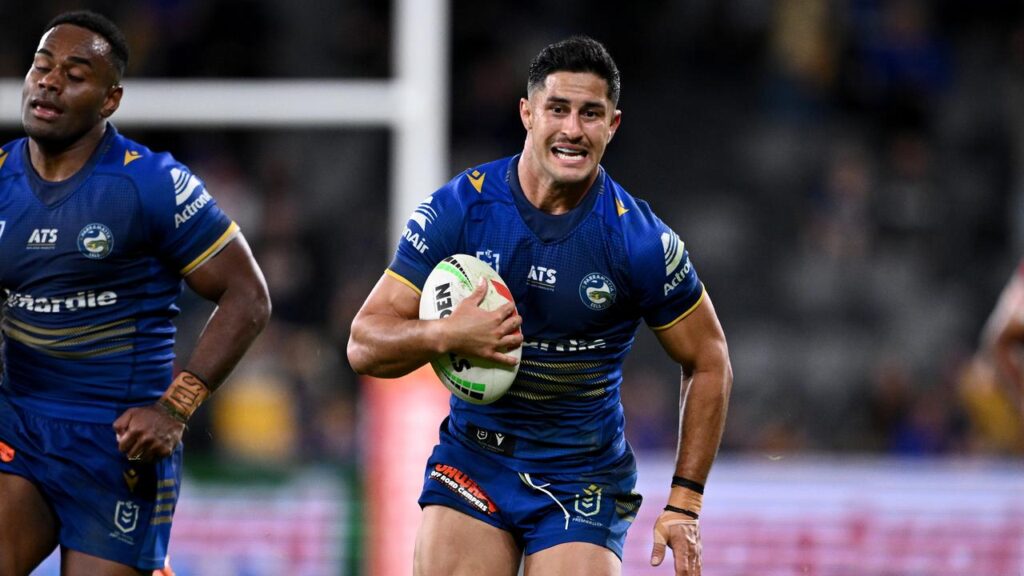 Parramatta’s Dylan Brown faces a one-match ban for knocking over referee Gerrard Sutton.
