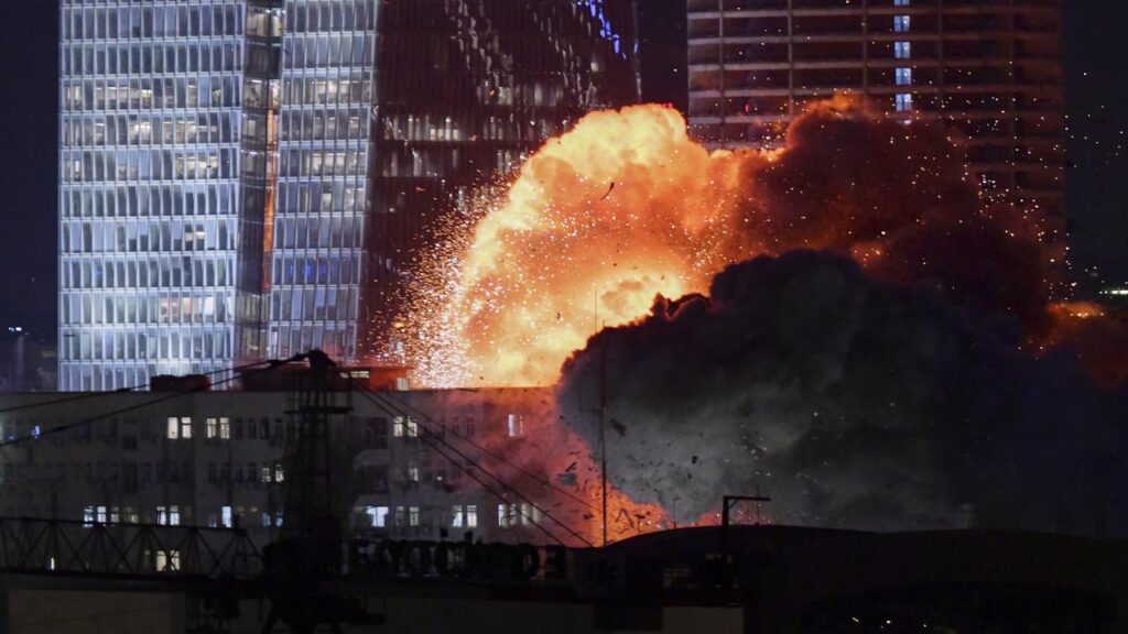 Israeli authorities say some sites were affected from “shrapnel from the interception operations”.