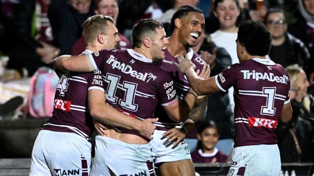 The Sea Eagles have moved into the top eight with a scrappy win over the Tigers.
