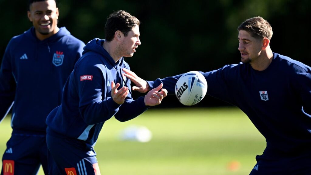 Injury has ruled Mitch Moses (second left) out of the second Origin game in Perth.