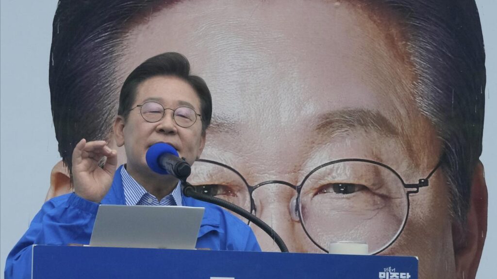 Opposition Leader Lee Jae Myung is the front-runner in South Korea’s presidential election.