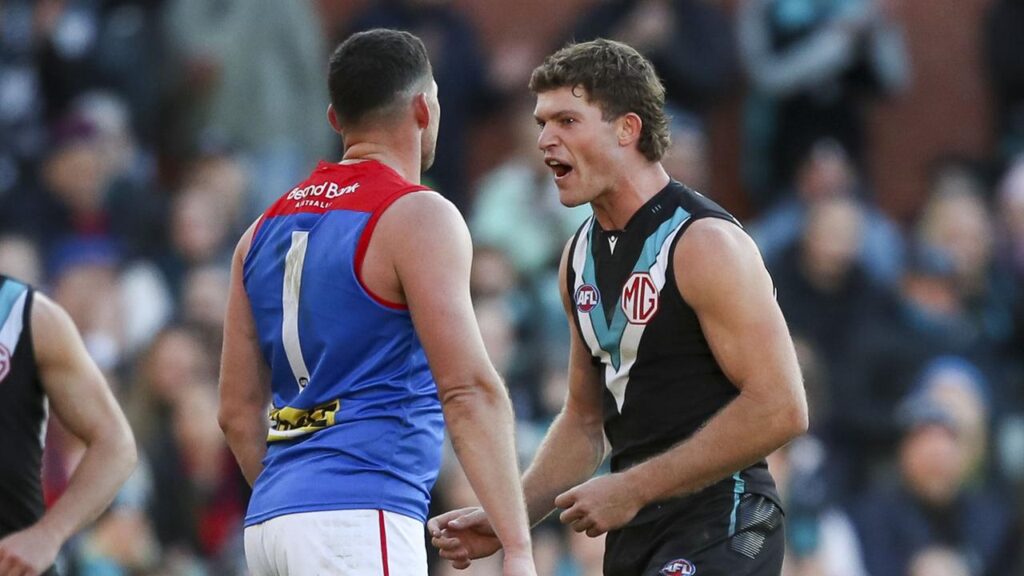 Mitch Georgiades starred with seven goals as Port Adelaide comfortably beat Melbourne.