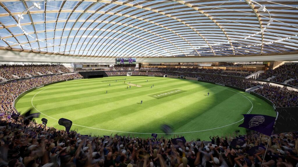 The budget for the new Macquarie Point stadium has already blown out to $945 million.