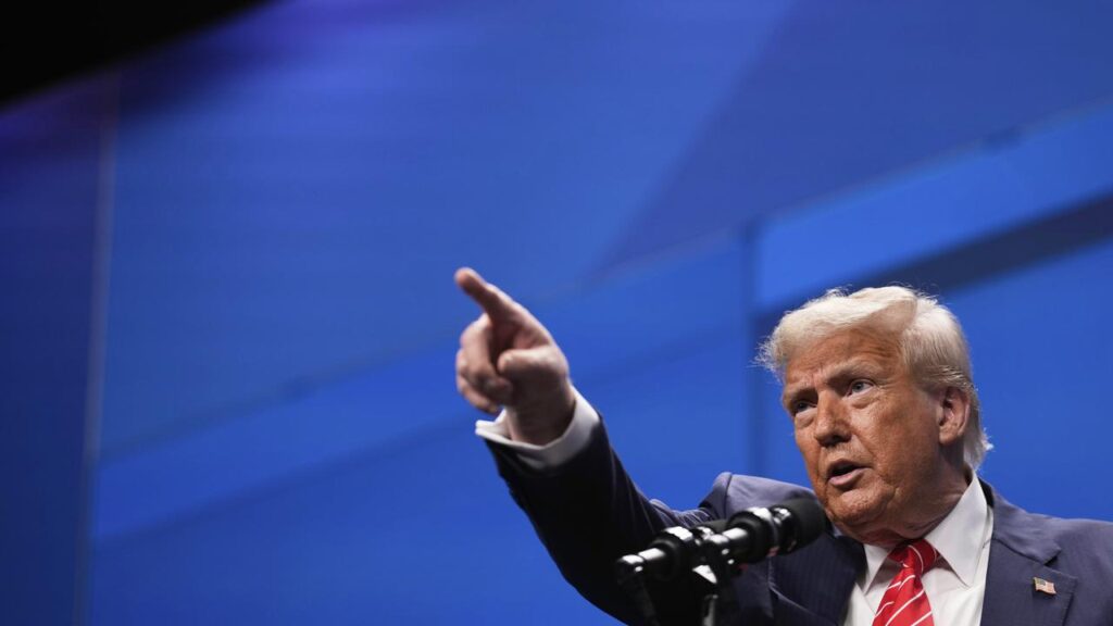 US President Donald Trump says he expects talks with Iranian officials to take place “next week”.