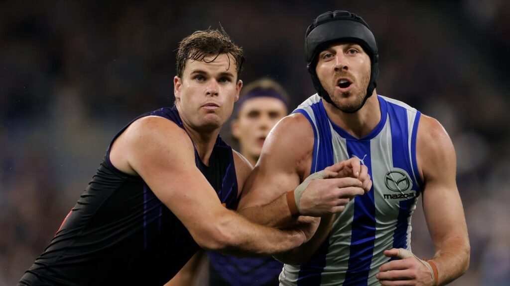 Sean Darcy (L) has been told he’ll feature a little less than fellow Freo ruckman Luke Jackson.