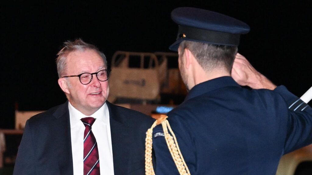 Prime Minister Anthony Albanese has arrived in the US after security and climate talks in Fiji.