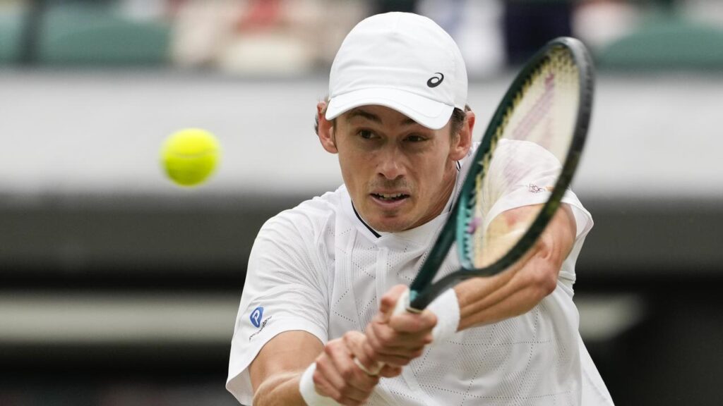 Alex de Minaur is on a collision course for a last-16 Wimbledon clash with Novak Djokovic.
