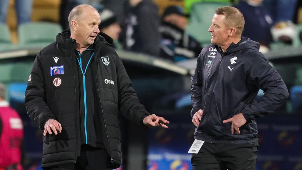 Port coach Ken Hinkley has some sympathy for his besieged Carlton counterpart Michael Voss.