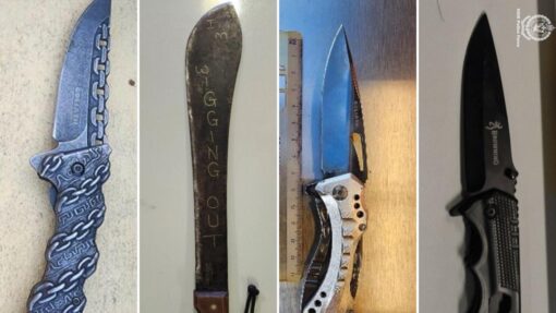 POLICE SEIZE WEAPONS DURING WANDING