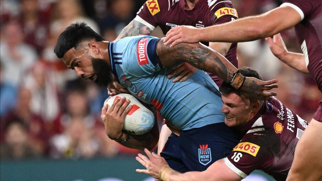 Payne Haas of the Blues knows the Queensland side will come hard at him in Perth.