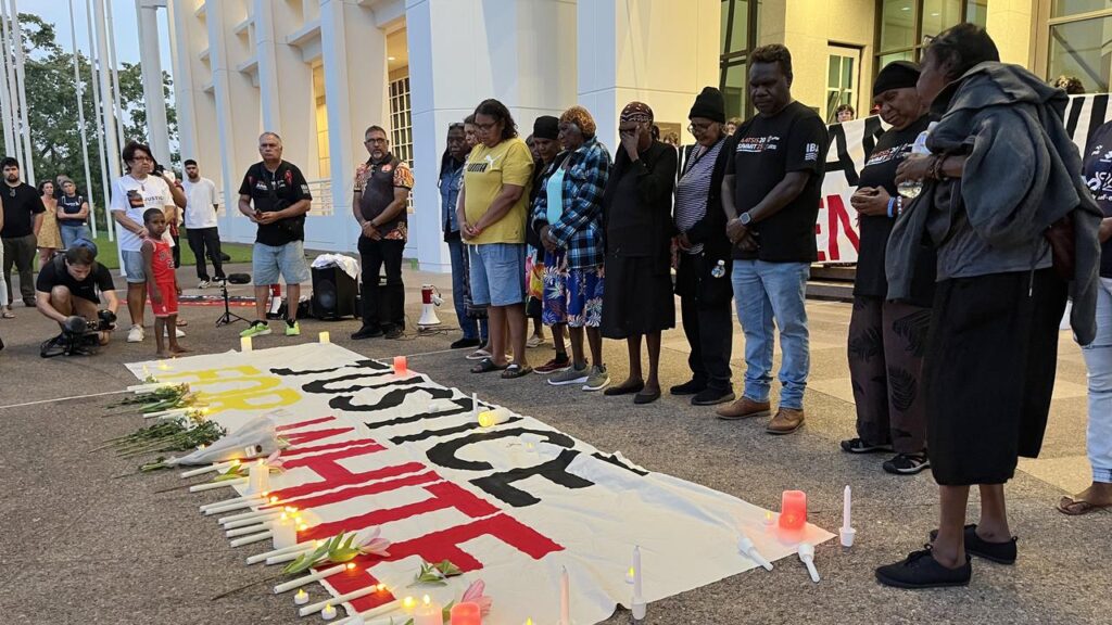 People are gathering to demand justice for Indigenous man Kumanjayi White, who died in custody.
