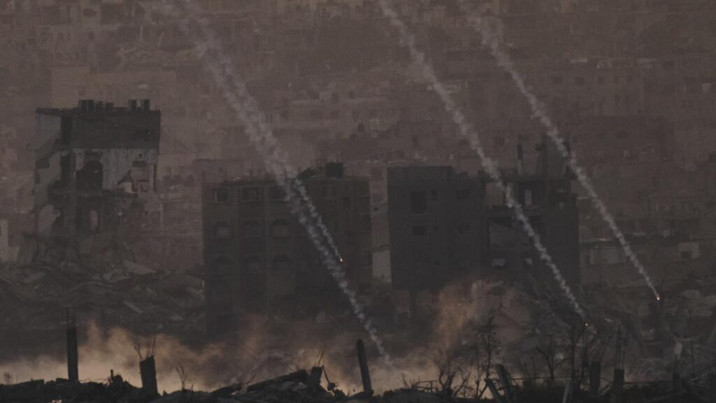 Israel says three of its soldiers have been killed in fighting in the north of the Gaza Strip.