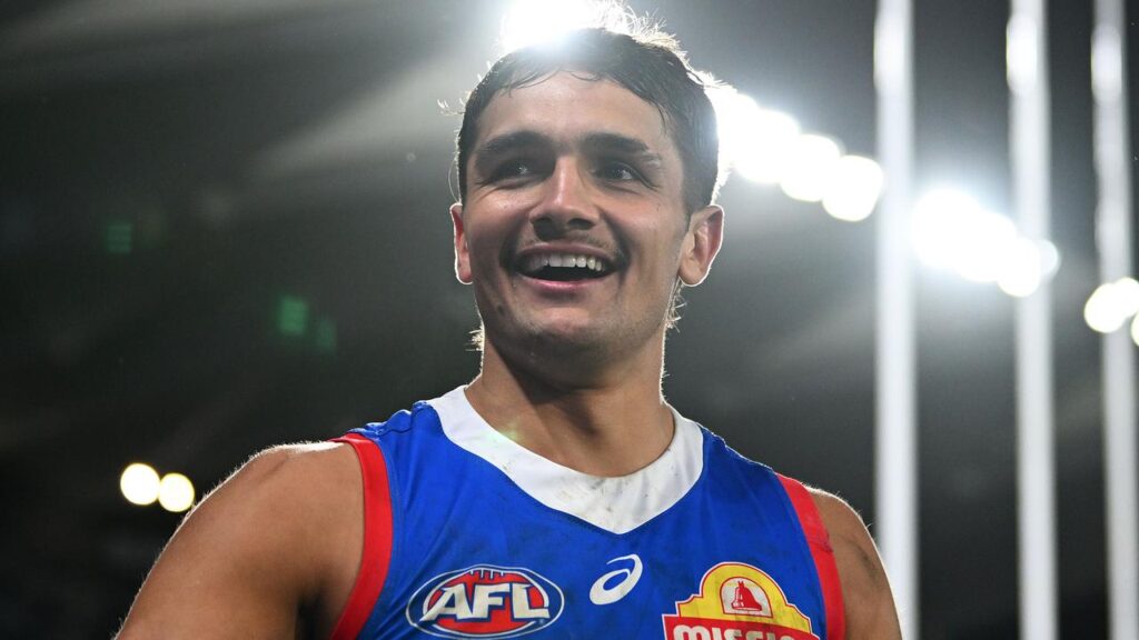 Bulldogs star Jamarra Ugle-Hagan is in a better space, and back on the training paddock.