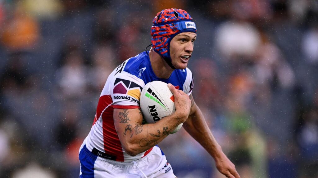 Maroons fullback Kalyn Ponga has suffered a foot injury during Newcastle’s loss to Canberra.