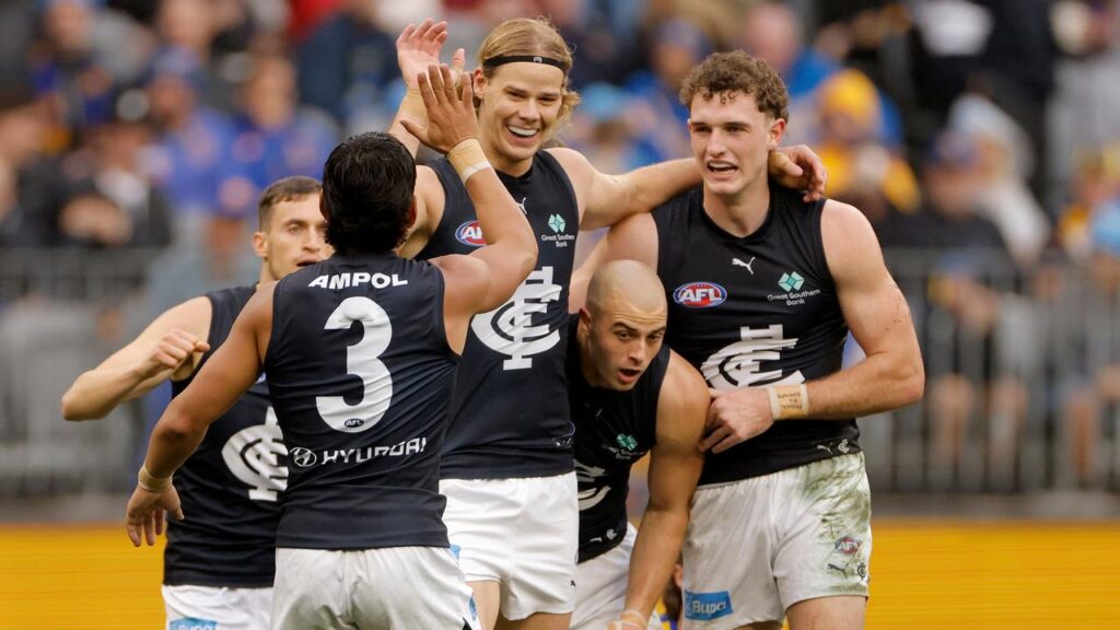 Carlton have beaten West Coast by 34 points but have injury concerns out of the match.