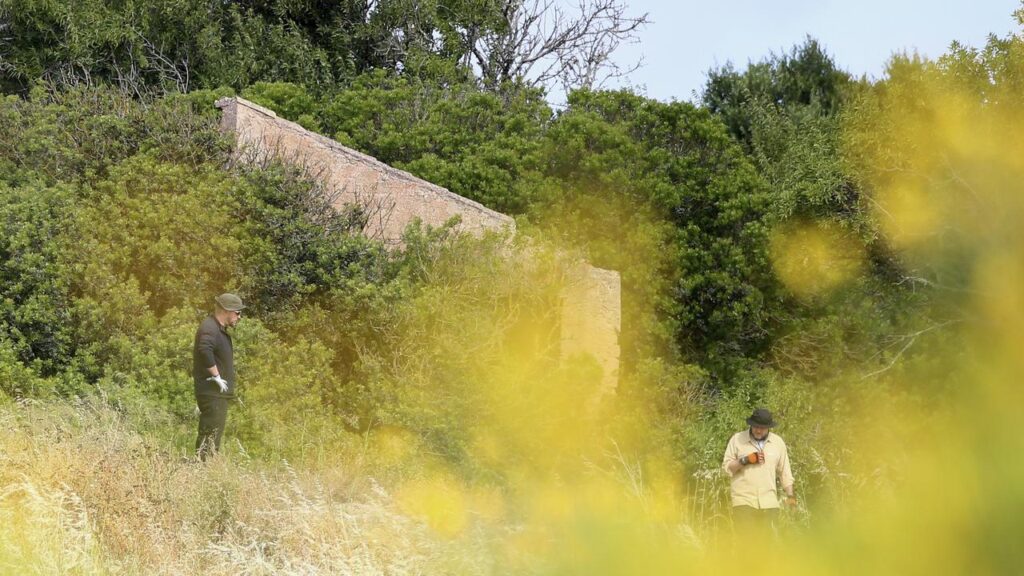 Police wearing bucket hats have been seen carrying out searches in southern Portugal.

