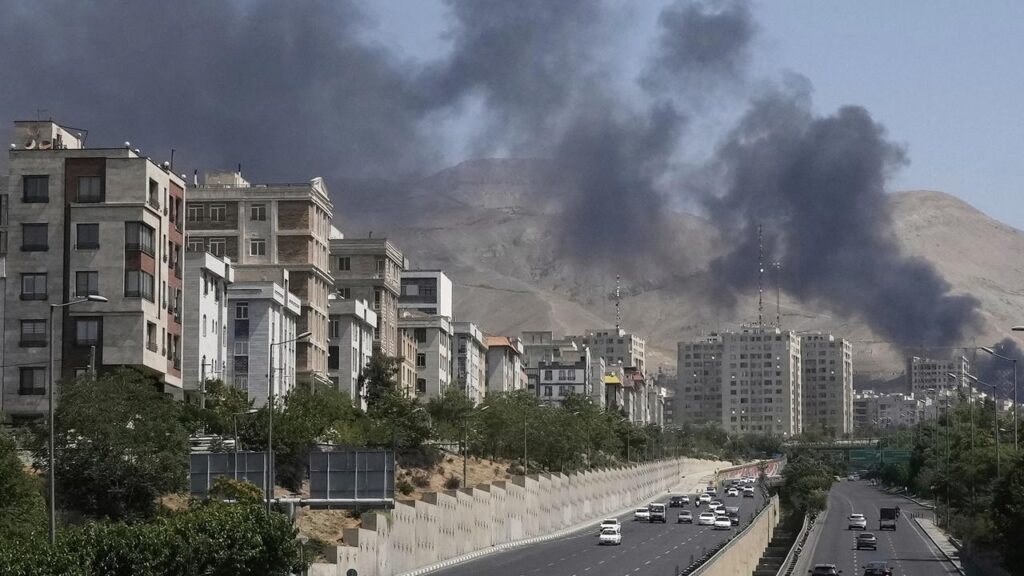 Smoke rises from an oil storage facility in Tehran after it was hit by an Israeli strike this month.