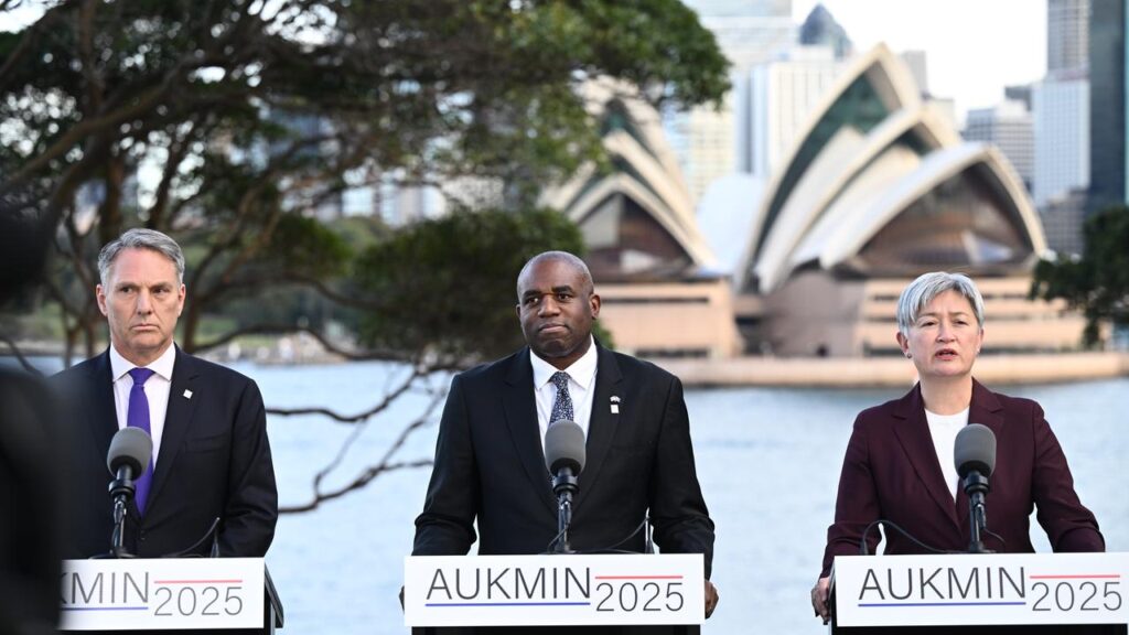 Australia and Britain’s defence and foreign ministers pledged to deepen ties to the AUKUS agreement.
