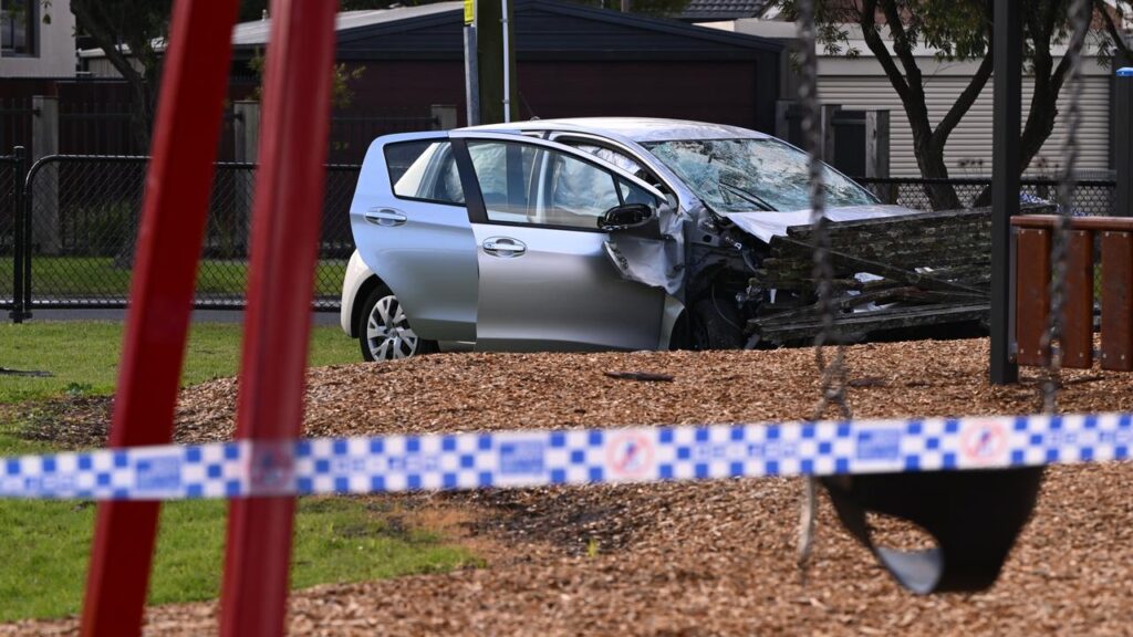 A woman is dead and two others are injured after being hit by a car while walking on the footpath.
