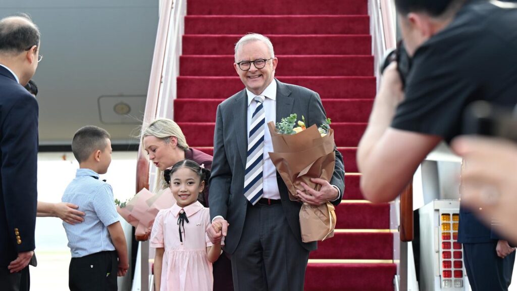 Anthony Albanese has touched down in Shanghai, ready to promote Chinese tourism to Australia.