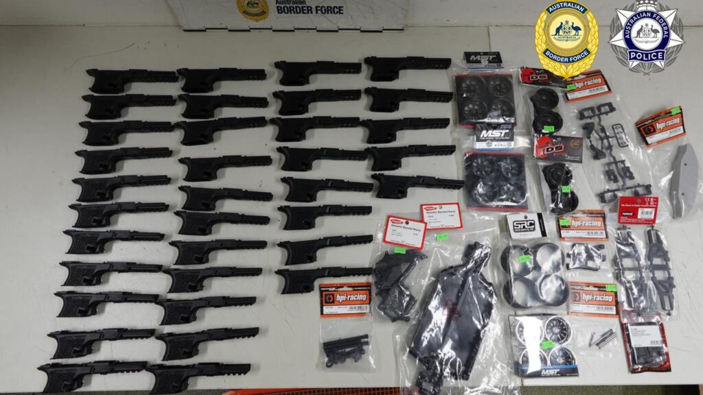 Hundreds of illegal firearms parts have been intercepted in a major AFP border operation.