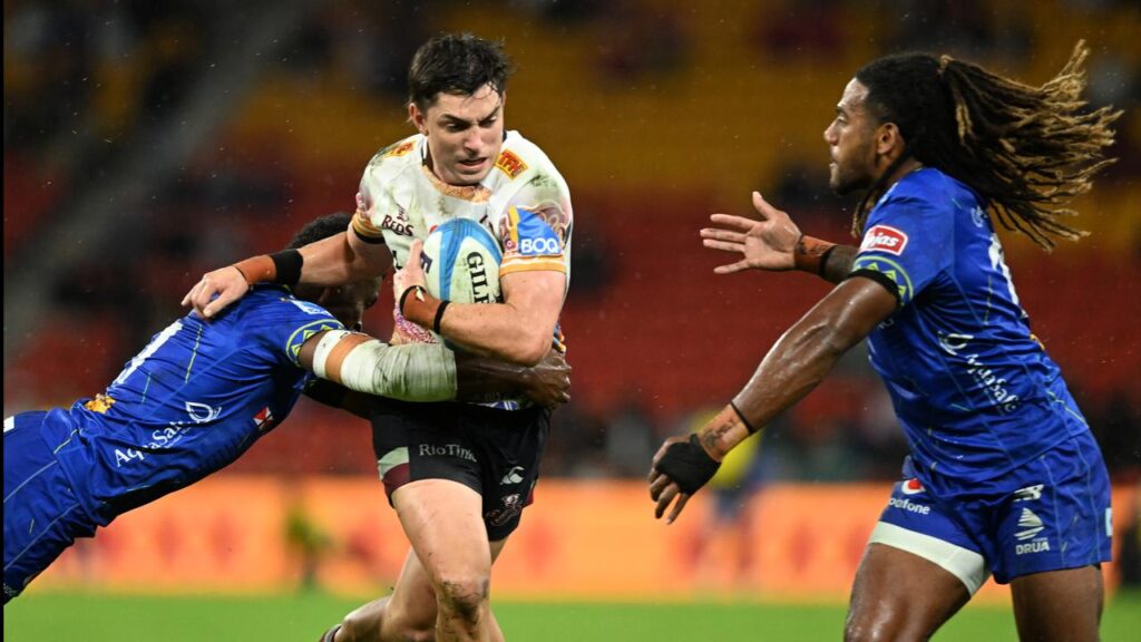 Jock Campbell (c) can make a big impression for Queensland against the Lions.
