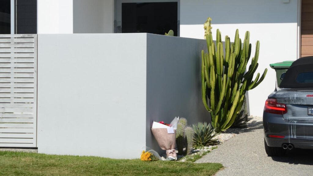 A 57-year-old man was found dead in the yard of his home on the Sunshine Coast.