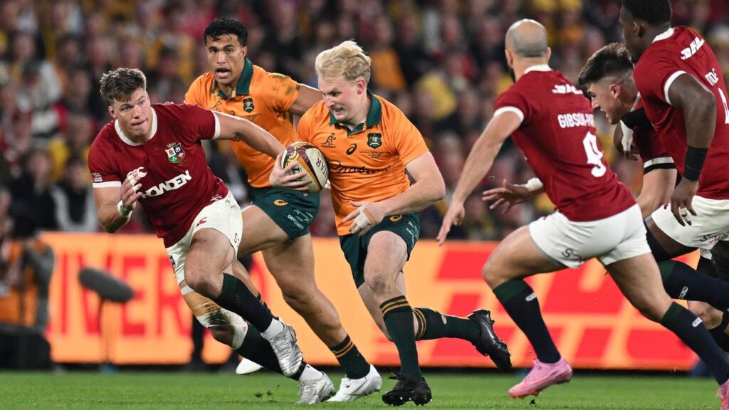 Tom Lynagh showed his promise and courage against the Lions.
