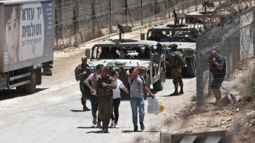 Druze people cross the ceasefire line