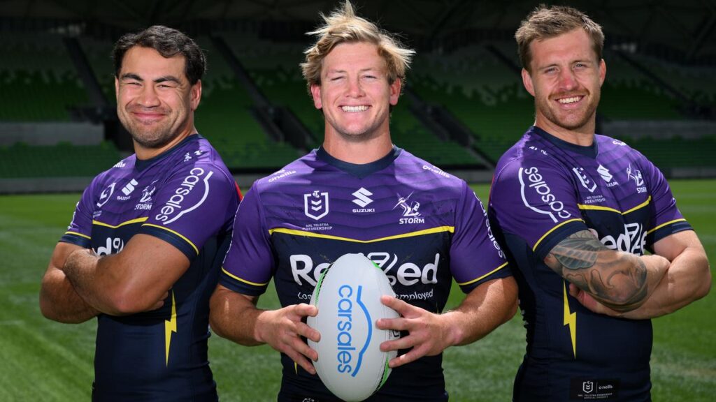 Melbourne hope re-signing Jahrome Hughes (l) will help them keep Harry Grant and Cameron Munster.