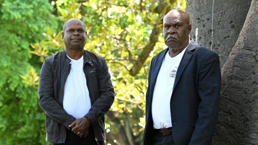 Uncle Pabai Pabai (left) and Uncle Paul Kabai want the government to do more on climate change.