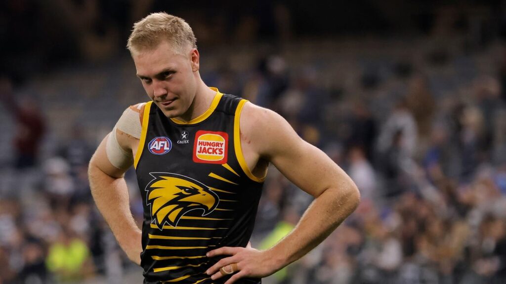 Oscar Allen has endured a tough year on and off the field at West Coast and could head to Brisbane.