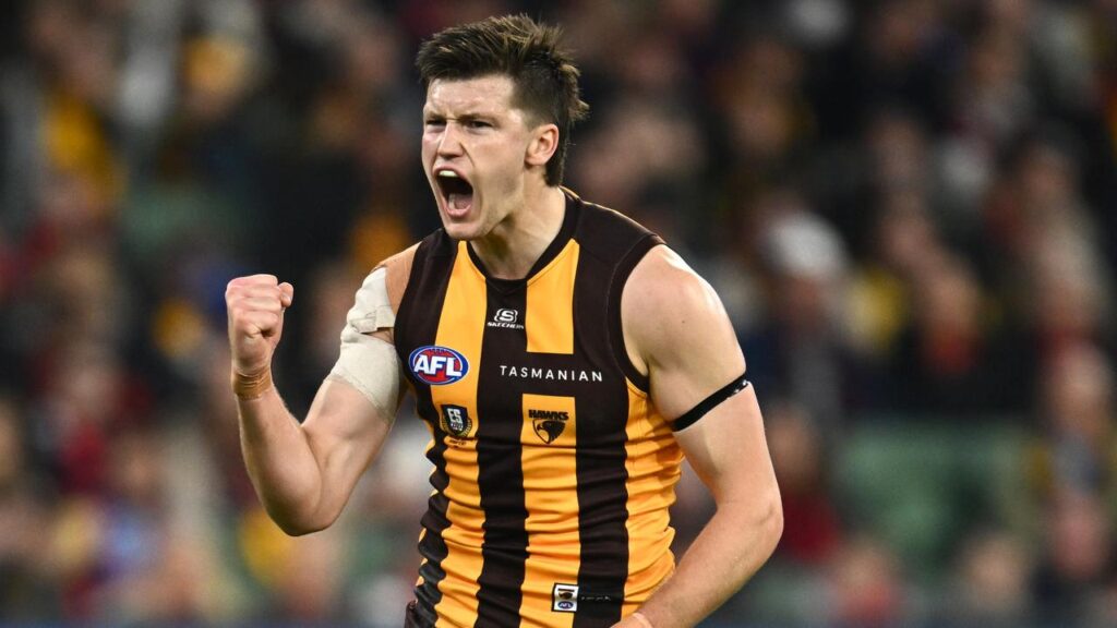 Hawthorn forward Mitch Lewis has been picked for his first AFL game in more than a year.