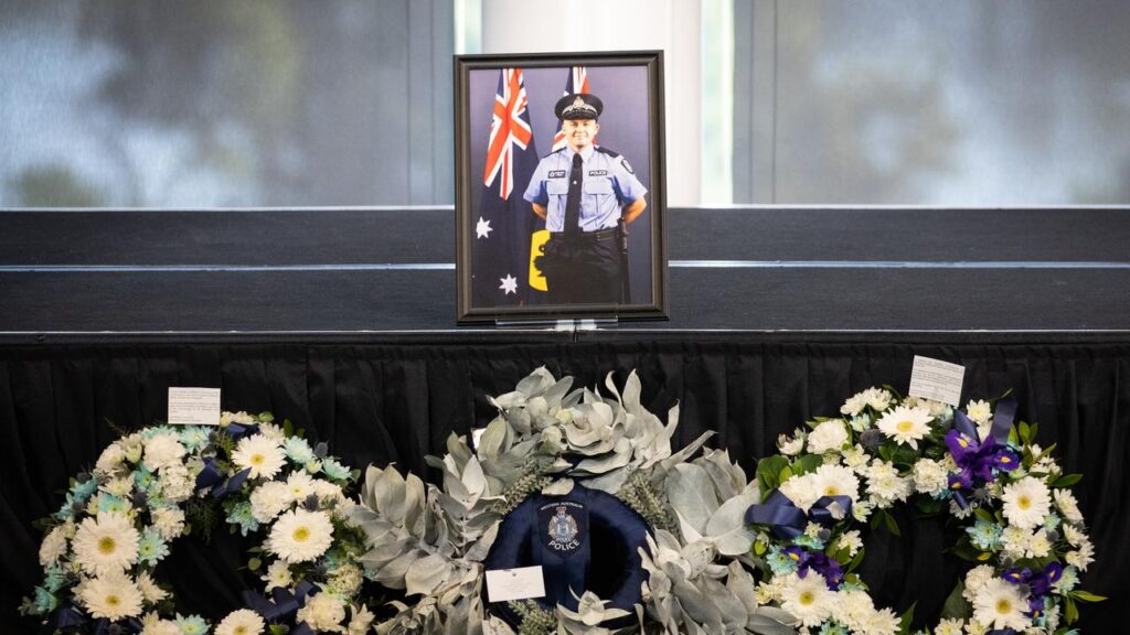 Constable Anthony Woods was run over by a meth-affected car thief after a pursuit.
