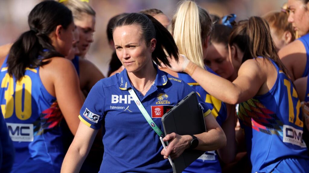 The trailblazing Daisy Pearce led the Eagles to a 4-7 record in her first year as an AFLW coach.
