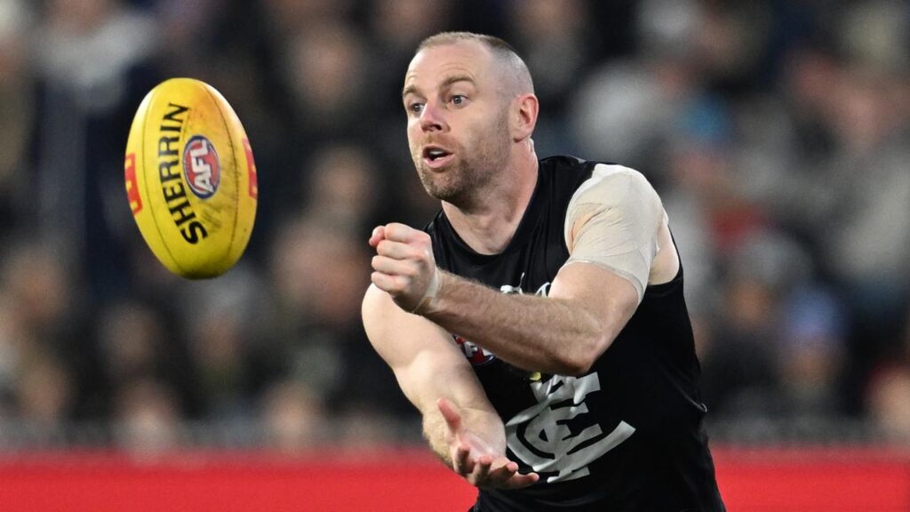 Sam Docherty’s 184-game AFL career will come to a close after taking on the Hawks.

