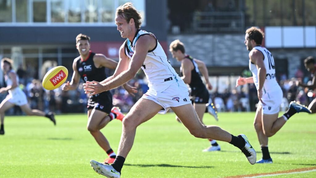 Port Adelaide’s Jack Lukosius will make his return from a fractured kneecap against Brisbane.
