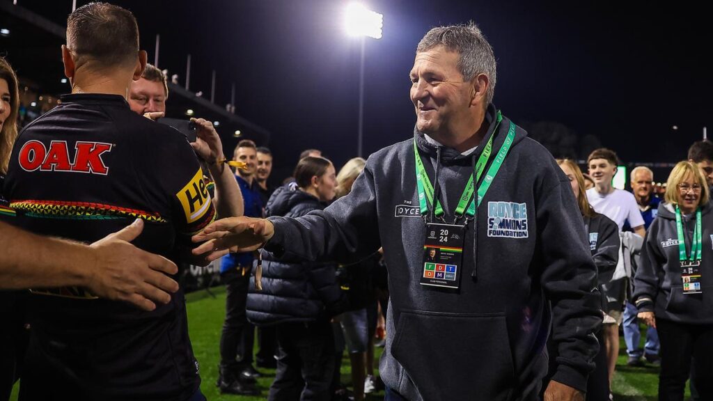 Former Penrith star Royce Simmons received a warm welcome at the end of last year’s Big Walk. 
