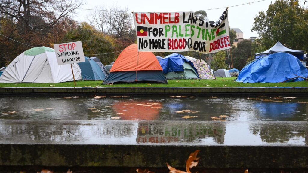 Campus protests against the war in Gaza included tent encampments and the occupation of buildings.