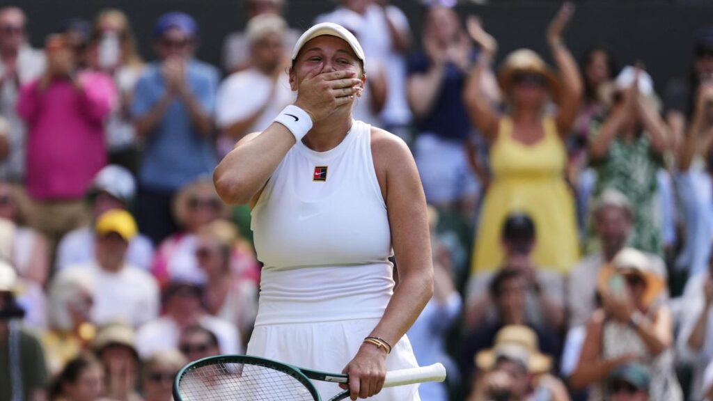 Amanda Anisimova can hardly believe she’s in the Wimbledon final after her win over Aryna Sabalenka.
