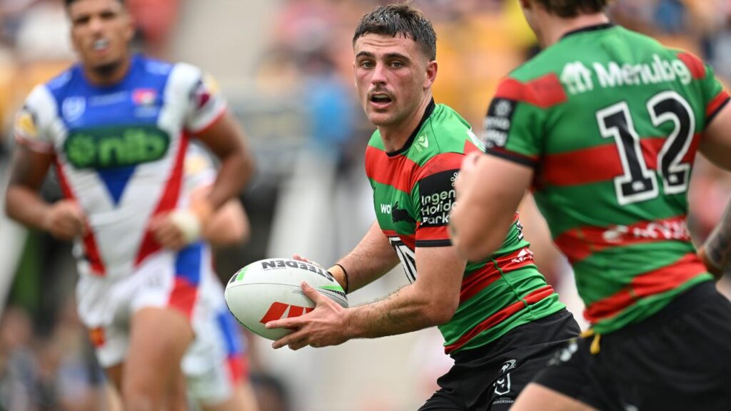 Lewis Dodd (pictured) will partner halfback Jamie Humphreys when Souths take on the Broncos.