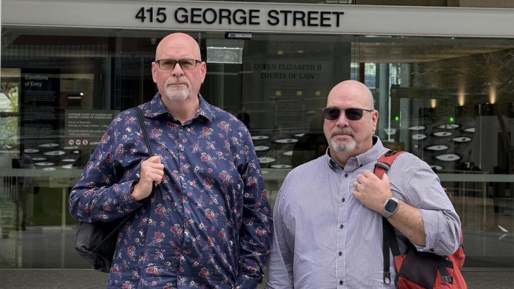 Matthew Jennings (left) and Neil Mendham can’t fathom the sentence over the fatal crash.