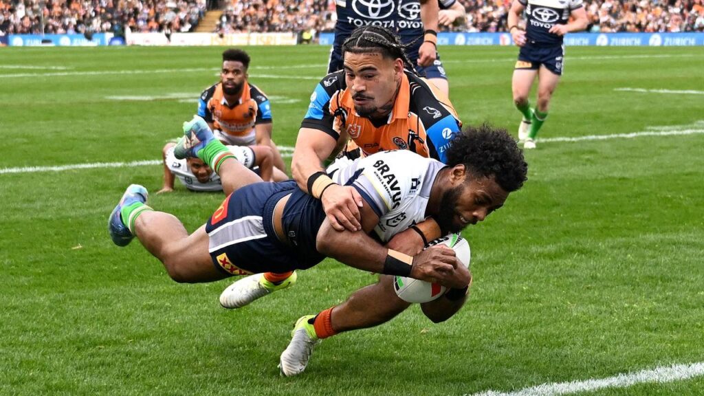 North Queensland have recorded a second high-scoring thrilling win over Wests Tigers this season.
