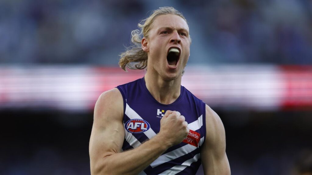 Hayden Young has been big for Fremantle but is hoping his body will hold up in the finals series.
