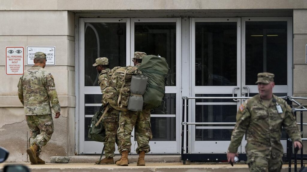 National Guard troops have begun to arrive in Washington after Donald Trump’s decision on deployment
