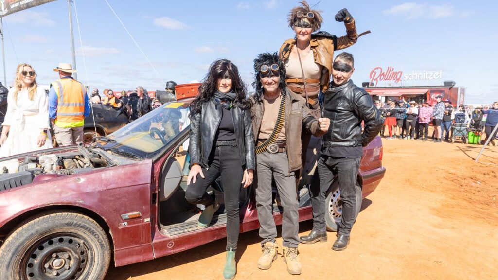Revellers have channelled their inner Mad Max as they dressed up at the Mundi Mundi Bash.
